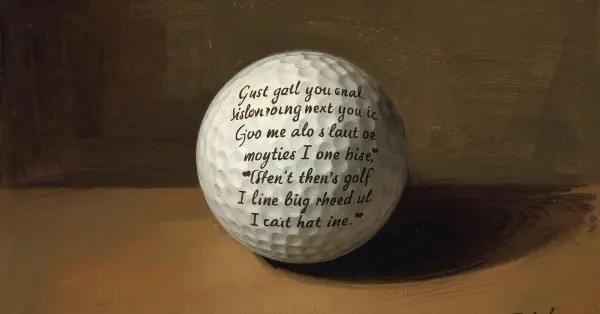 golf pick up lines